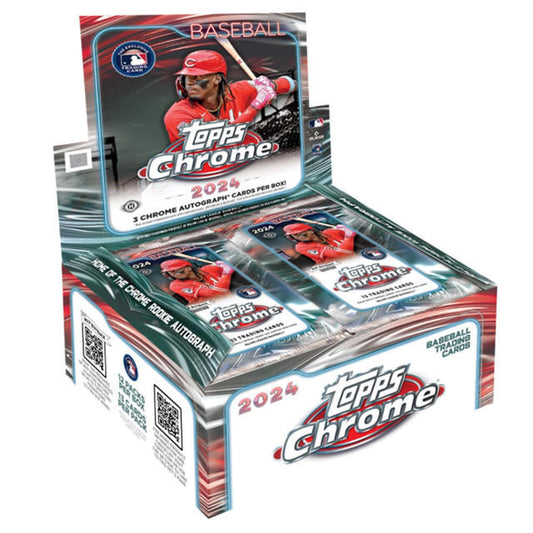 2024 Topps Chrome Baseball 3 Chrome Autograph Per Jumbo Trading Card Box