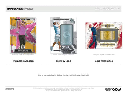 2025-2026 Panini Impeccable LIV Golf Hobby Trading Card Box (8 Autographs or Memorabilia Cards Per Box)