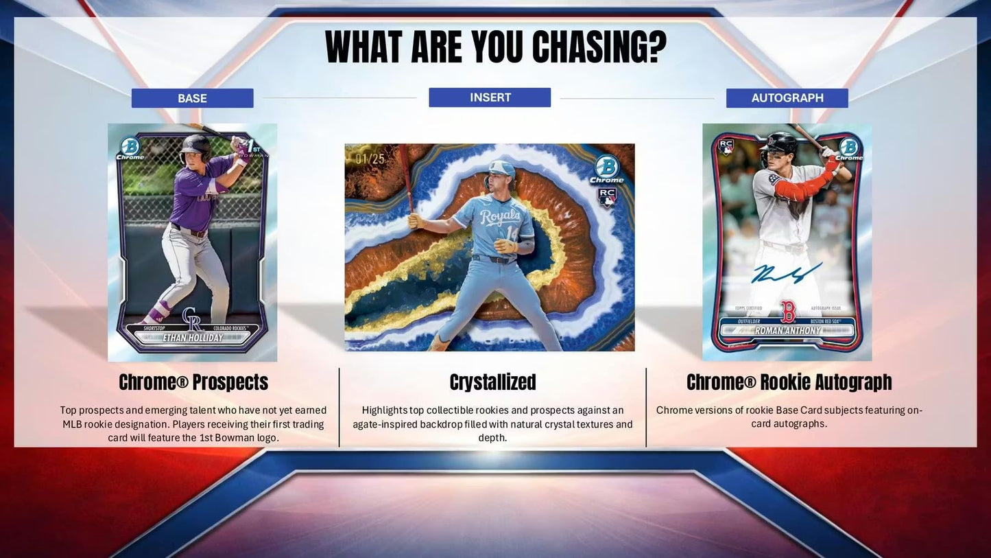 2026 Bowman Baseball Blaster Trading Card Box (Look for Retail Exclusive Green Parallels)
