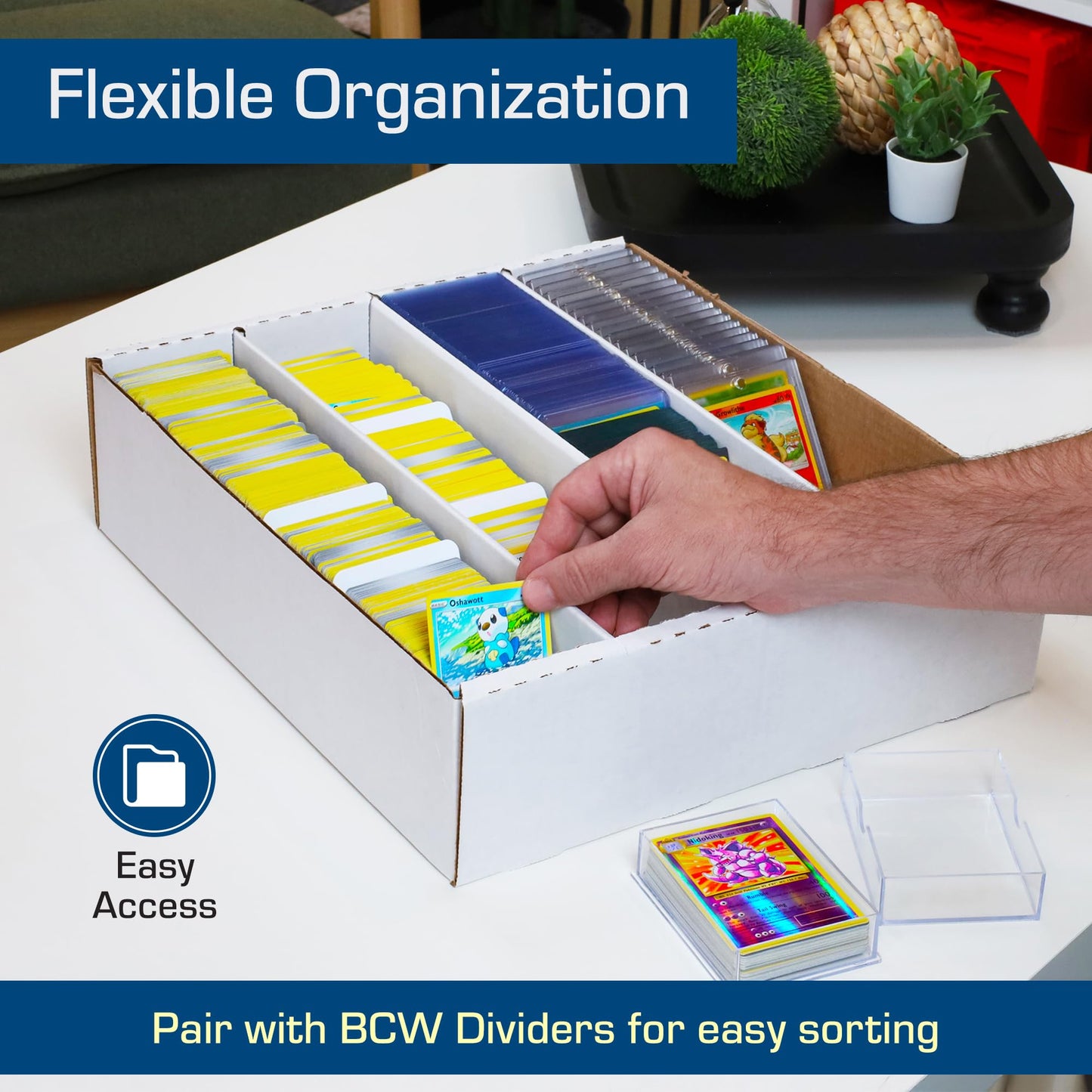 BCW Monster Box - 1ct Trading Card Storage Box | Holds 3200 Cards | Sports & TCG Card Organizer