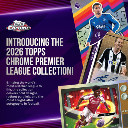 2026 Topps Chrome Premier League Soccer - Factory Sealed - Value Box