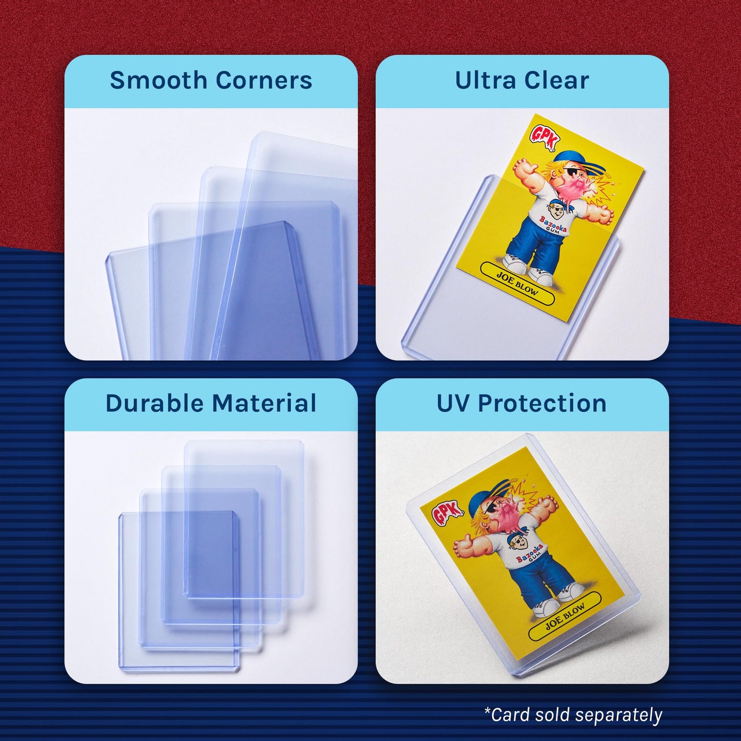 Fanatics Collectibles 35pt 3x4 Top Loaders, 25 Count - Standard Size Clear Rigid Card Holders for Trading Card Protection