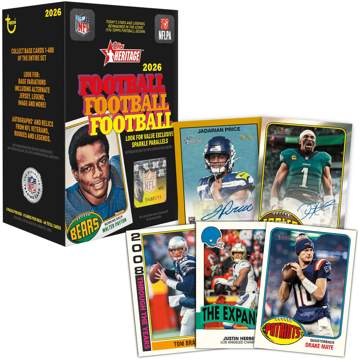 2026 Topps Heritage Football - Factory Sealed - Value Box