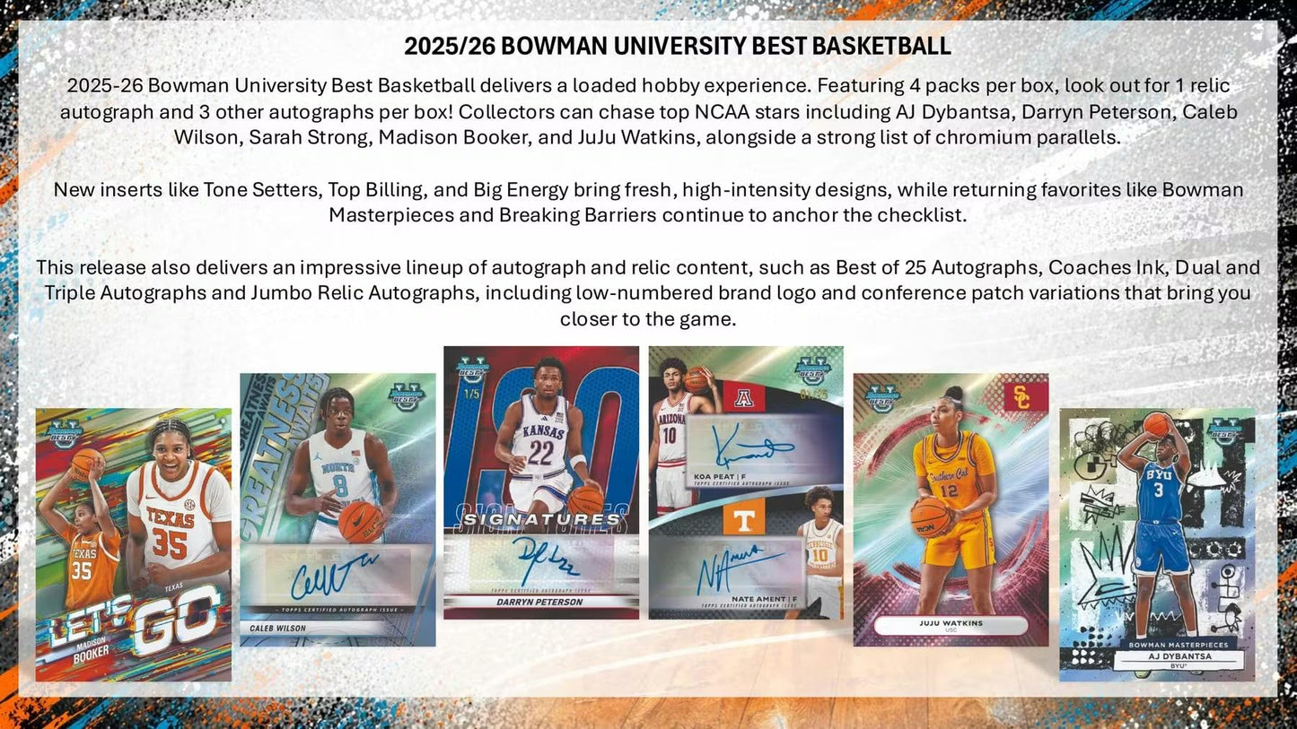 2025-26 Bowman U Best Basketball HOBBY BOX