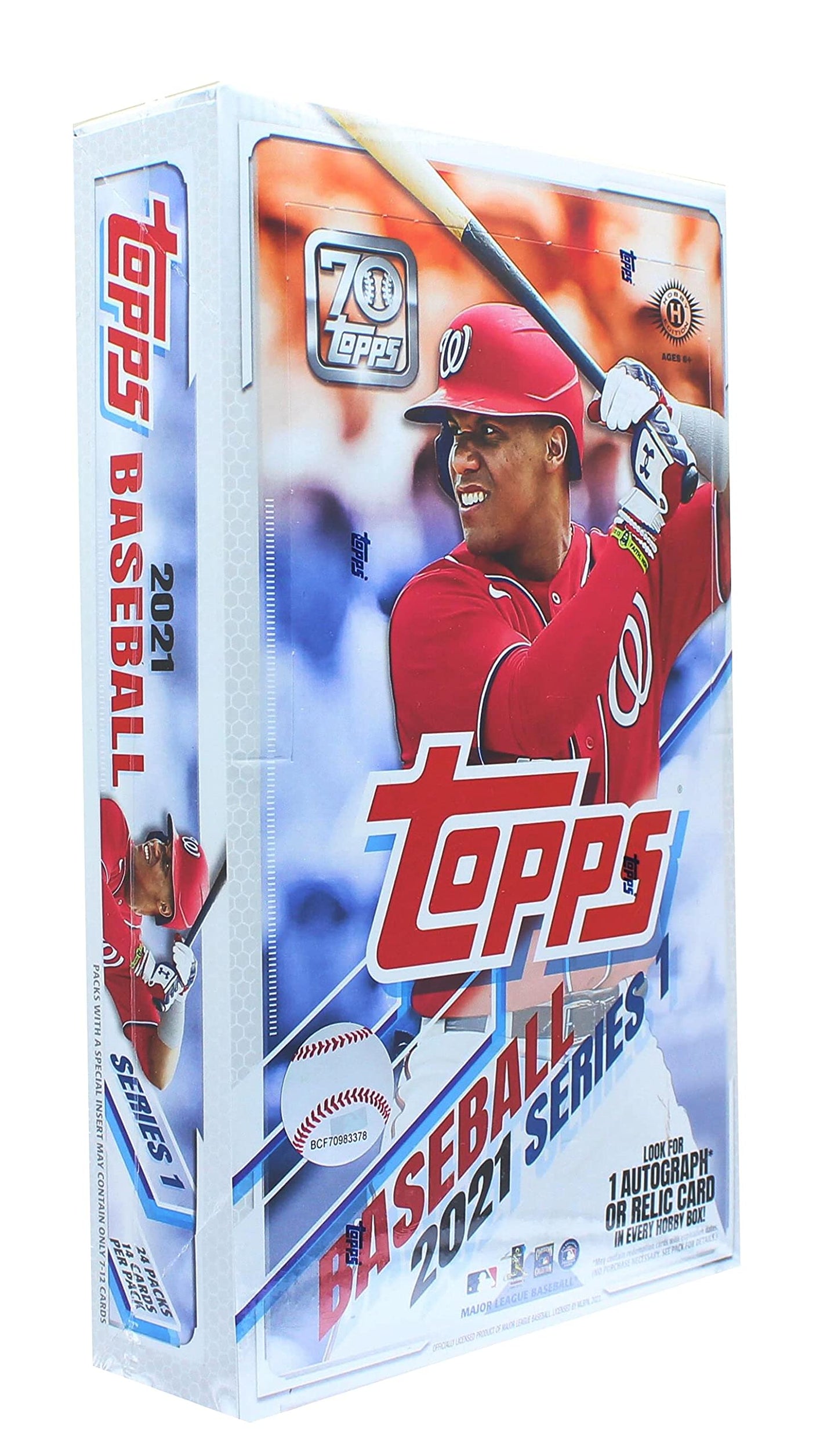 topps 2021 Series 1 Baseball Hobby Box (24 Packs/14 Cards 1 Silver Pack)