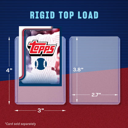 Fanatics Collectibles 35pt 3x4 Top Loaders, 25 Count - Standard Size Clear Rigid Card Holders for Trading Card Protection