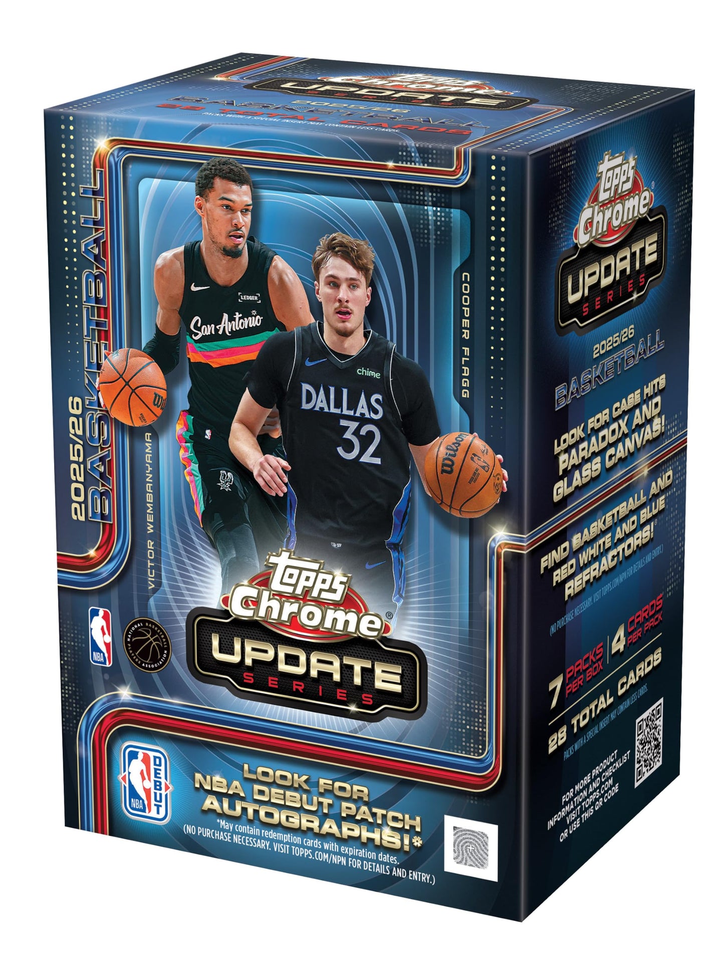2025-26 Topps Chrome Updates Basketball - Factory Sealed - Value Box