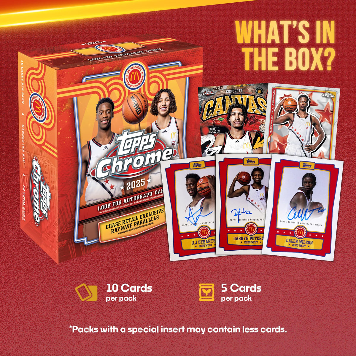 2025 Topps Chrome McDonald's All American MEGA BOX