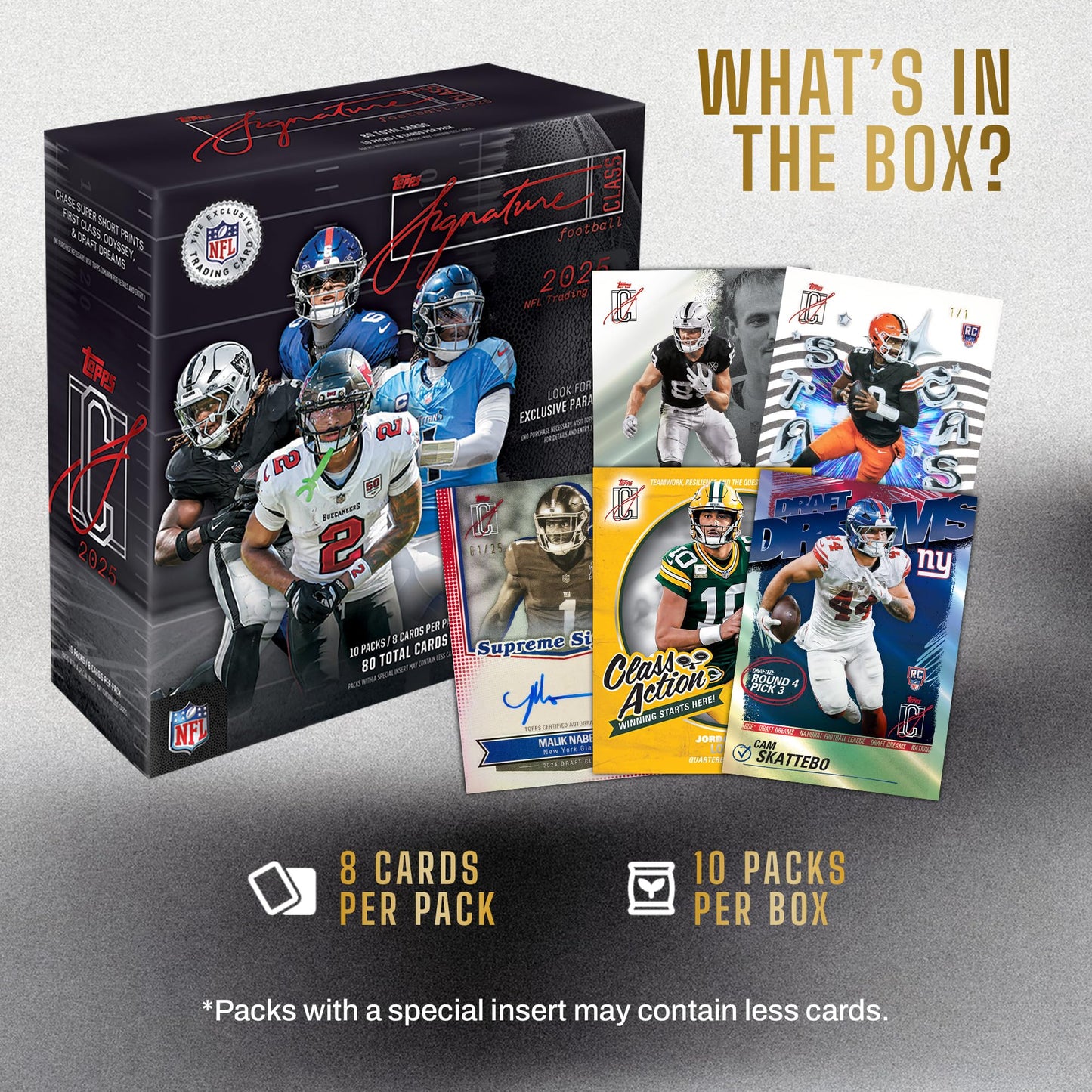 2025 Topps Signature Class Football - Factory Sealed - Mega Box