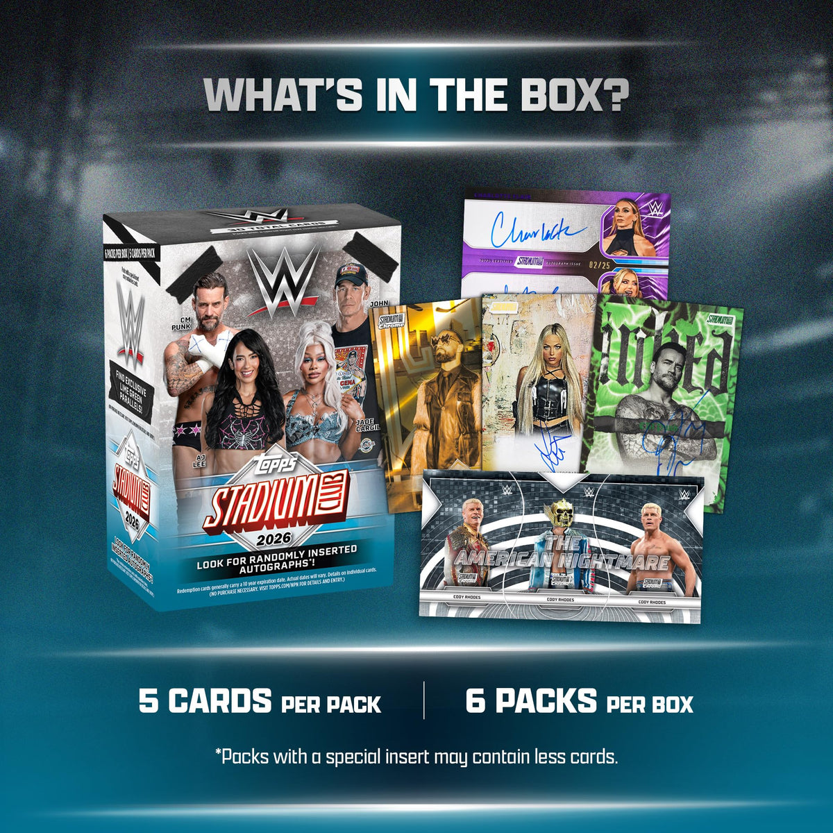 2026 Topps Stadium Club WWE - Factory Sealed - Value Box