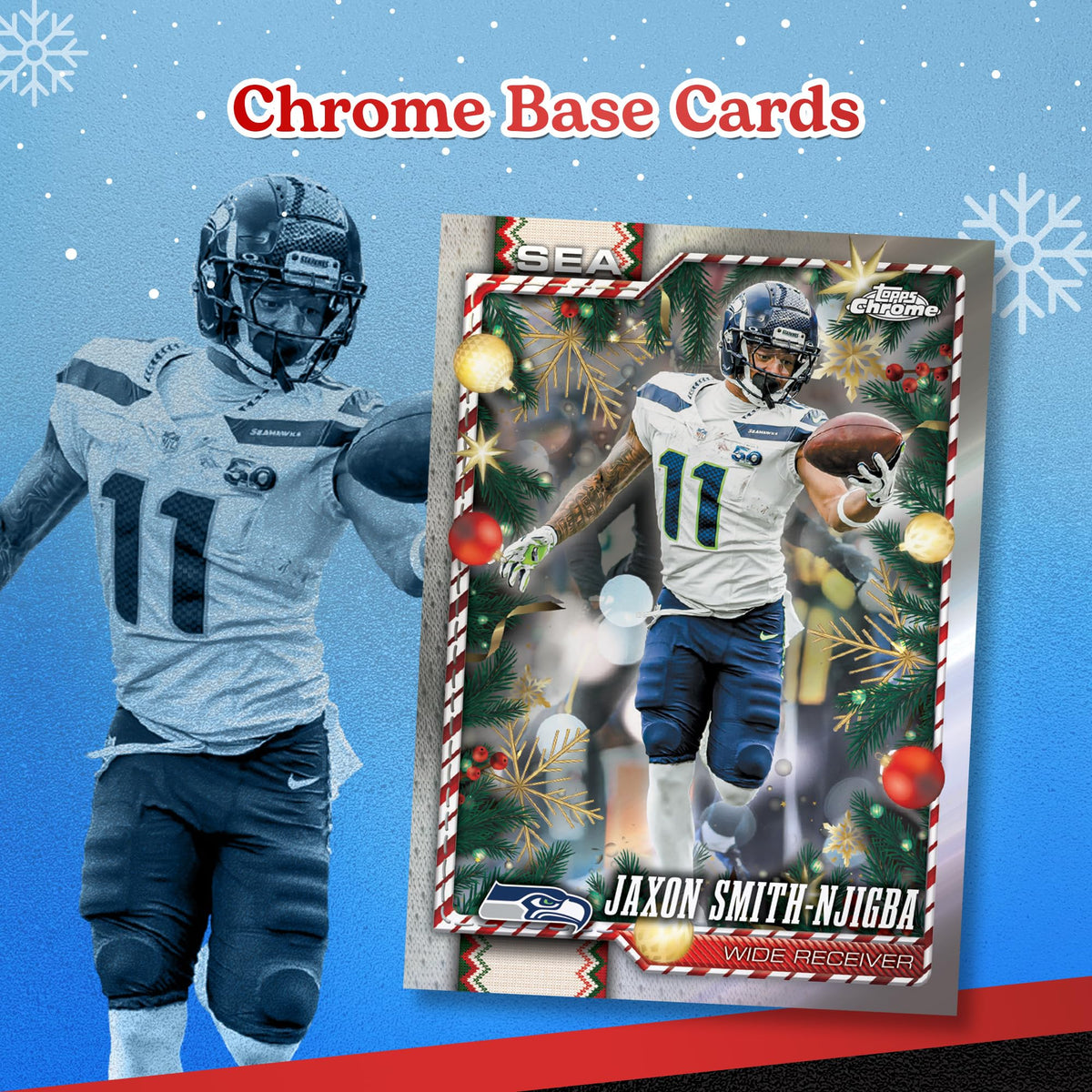 2026 Topps NFL Holiday Football - Factory Sealed - Mega Box