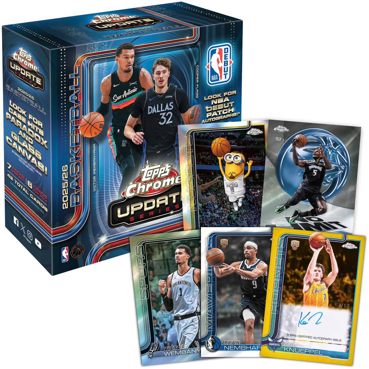 2025-26 Topps Chrome Updates Basketball - Factory Sealed - Mega Box