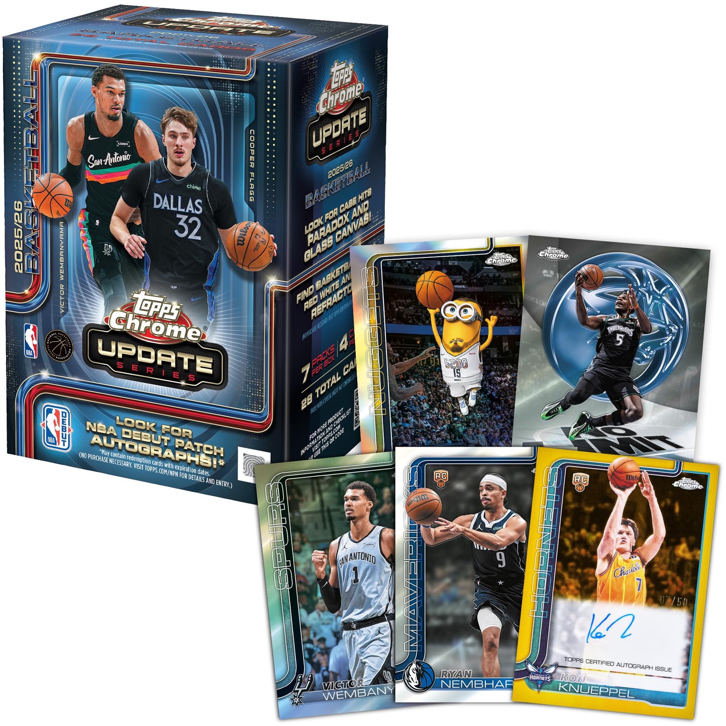 2025-26 Topps Chrome Updates Basketball - Factory Sealed - Value Box