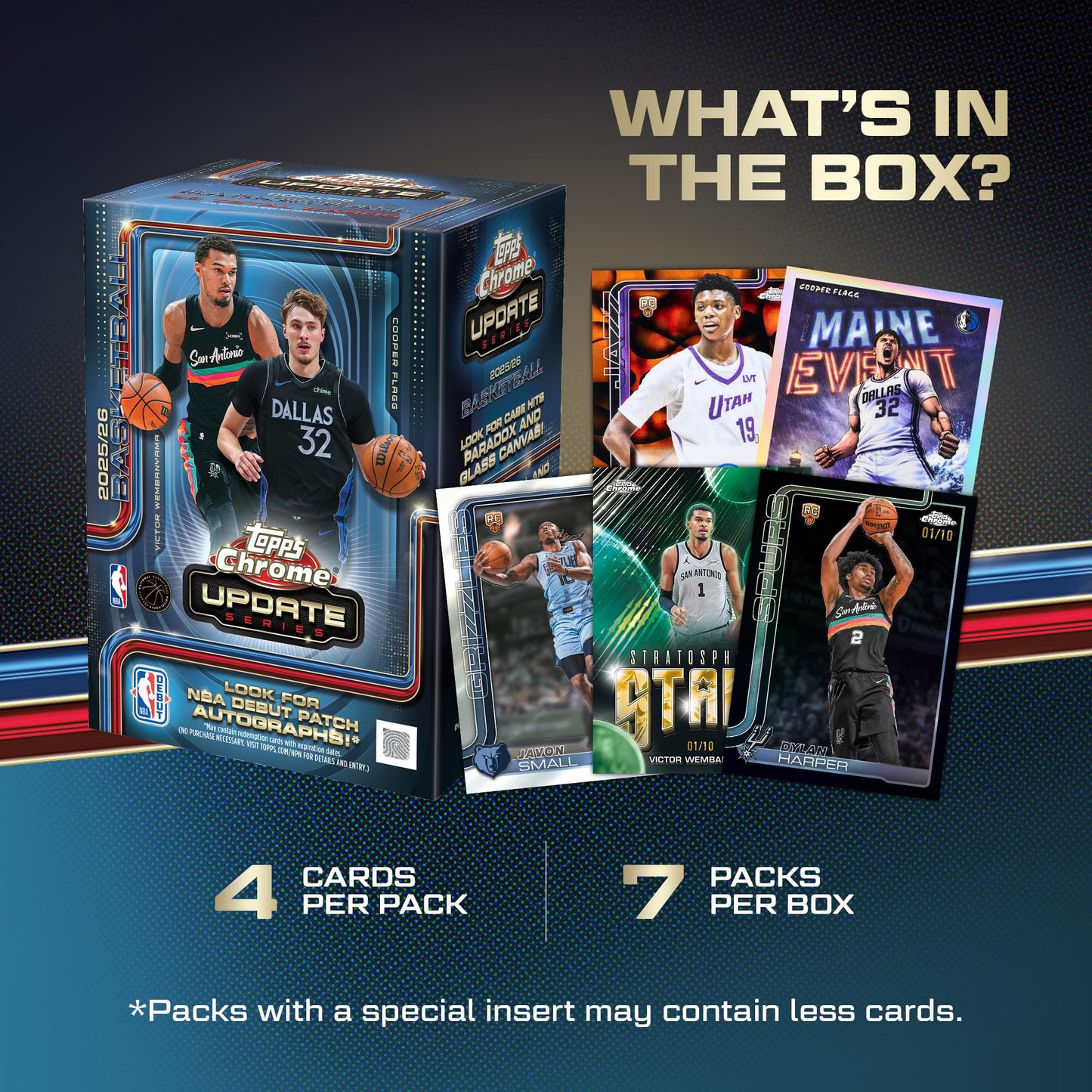 2025-26 Topps Chrome Updates Basketball - Factory Sealed - Value Box