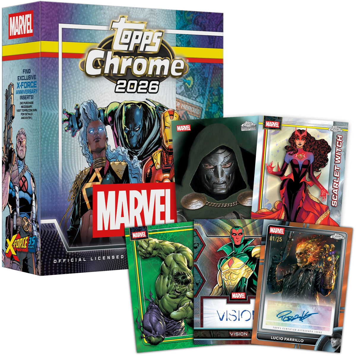 2026 Topps Chrome Marvel Comics – Factory Sealed – Mega Box