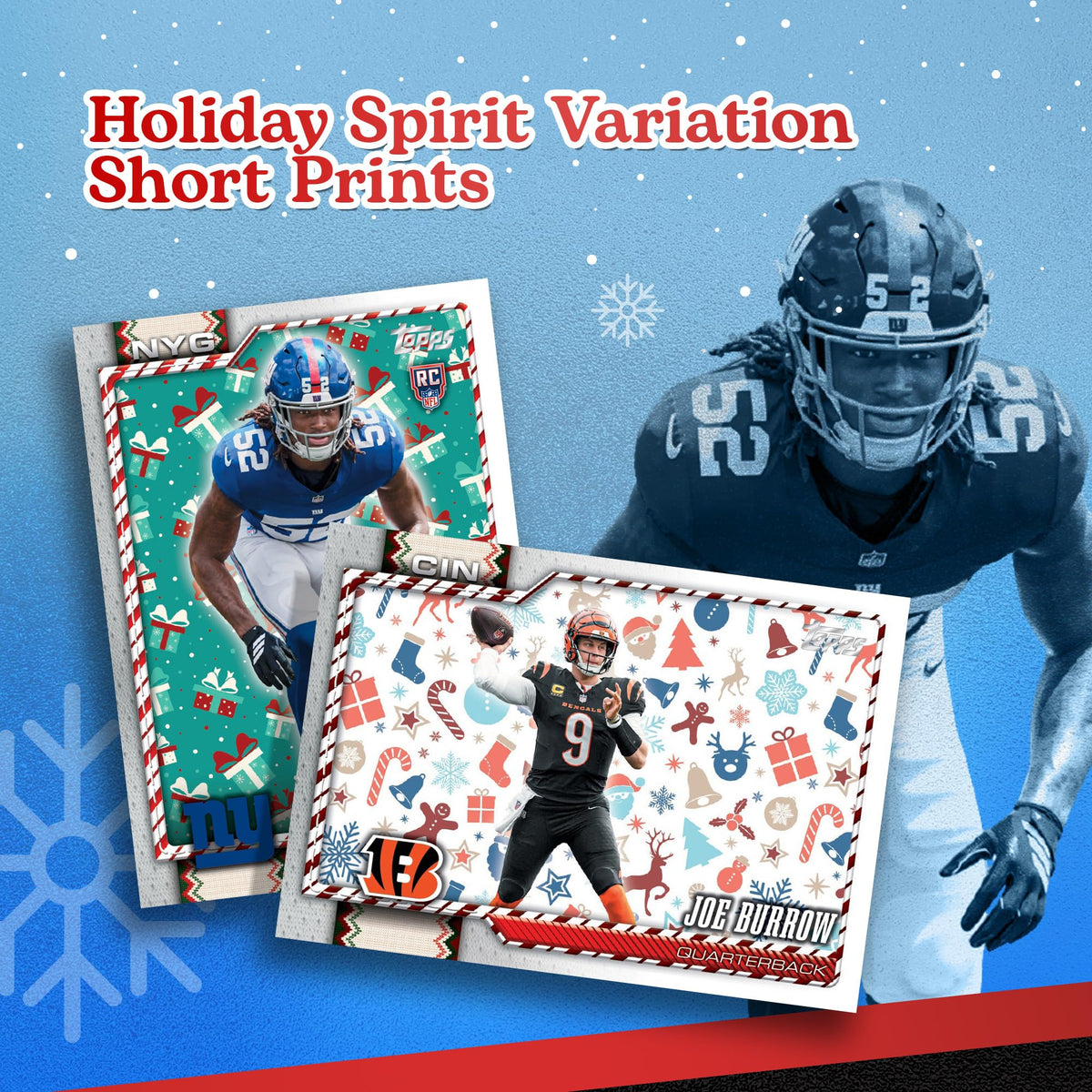 2026 Topps NFL Holiday Football - Factory Sealed - Mega Box
