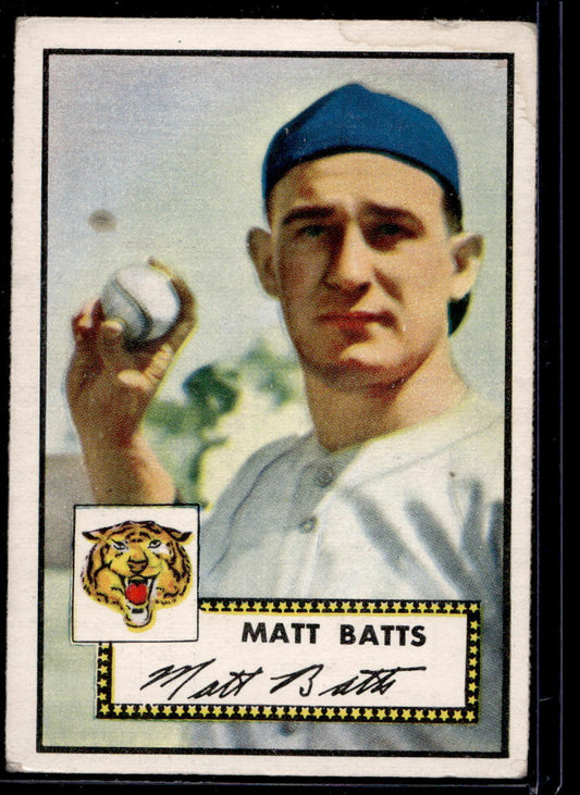 1952 Topps #230 Matt Batts - VG