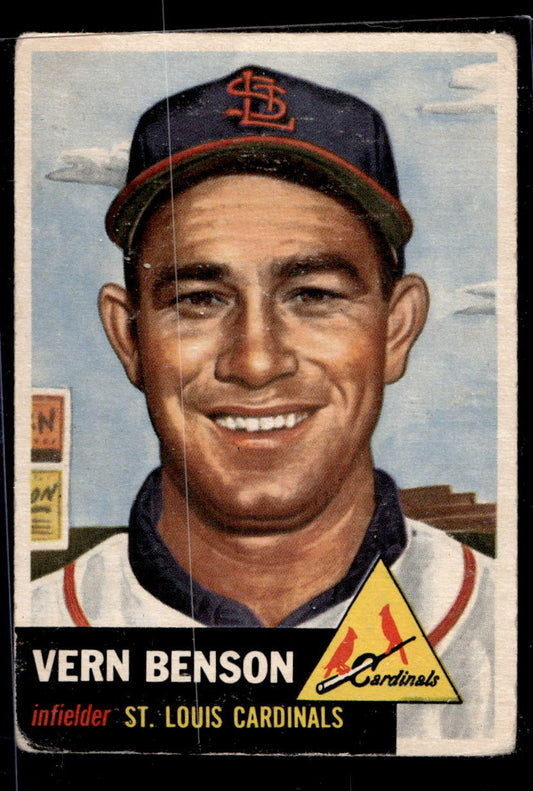1953 Topps #205 Vern Benson RC - VG