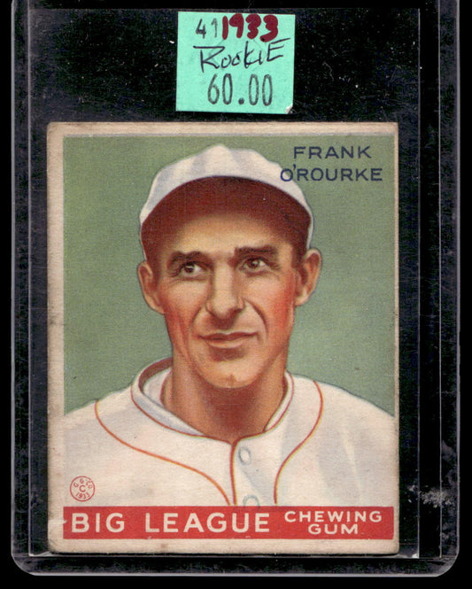 1933 Goudey #87 Frank O'Rourke RC - VG