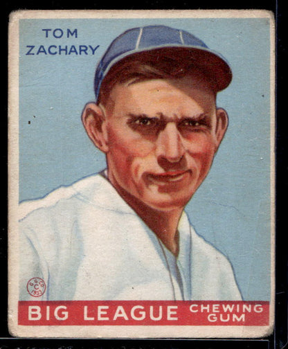 1933 Goudey #91 Tom Zachary RC - VG
