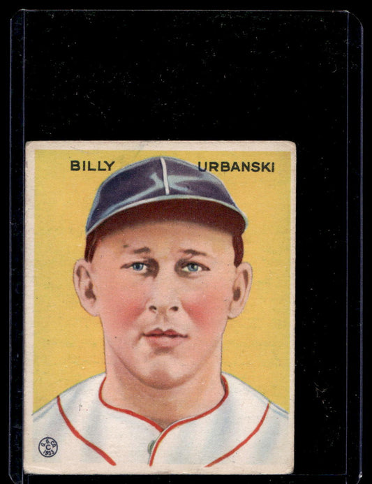 1933 Goudey #212 Billy Urbanski RC - VG