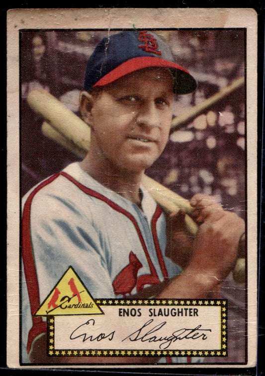 1952 Topps #65A Enos Slaughter Black - FAIR