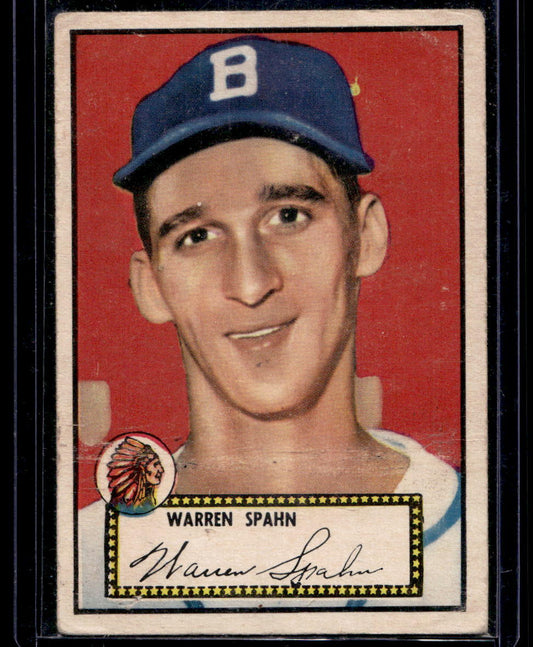 1952 Topps #33 Warren Spahn - GOOD