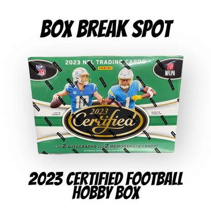 BOX BREAK SPOTS: 2023 Certified Football Hobby Box