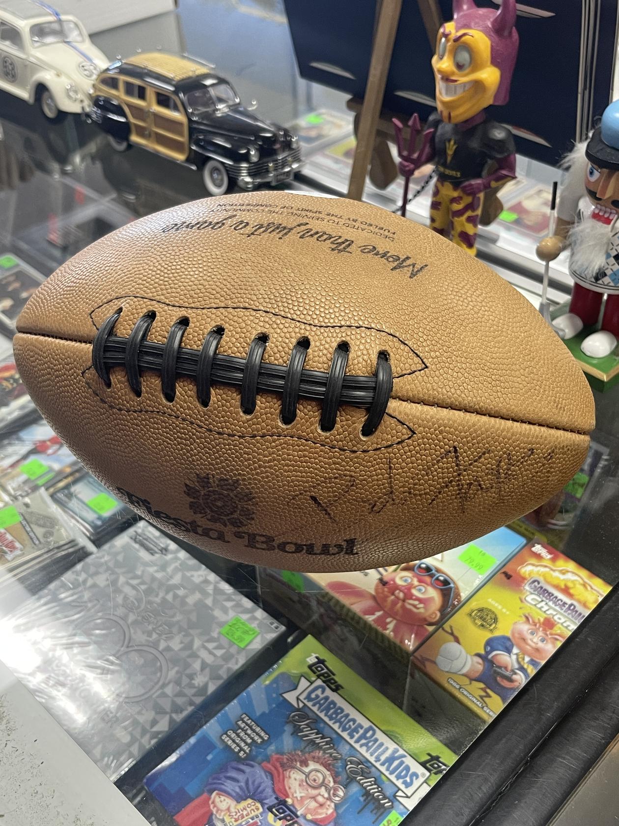 Bob Stoops Autographed Fiesta Bowl Football | BoxSeat Collectibles