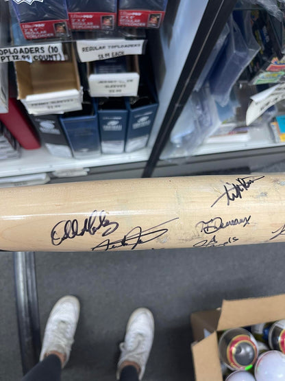 Jo Adell, Brandon Marsh, Jordyn Adams Autographed Old Hickory Baseball Bat w/ TONS of Los Angeles Angels Prospects Players Autographed