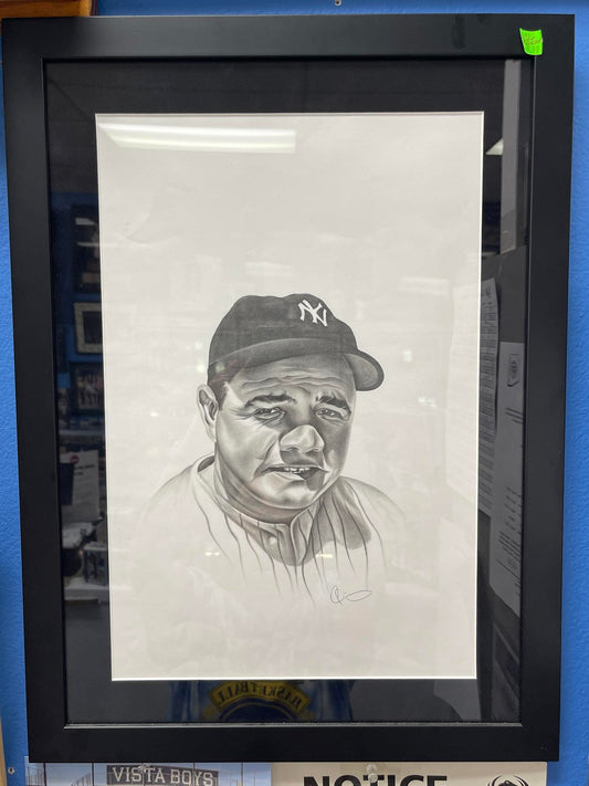 Babe Ruth Pencil Artist Portrait by Carlos Jimenez