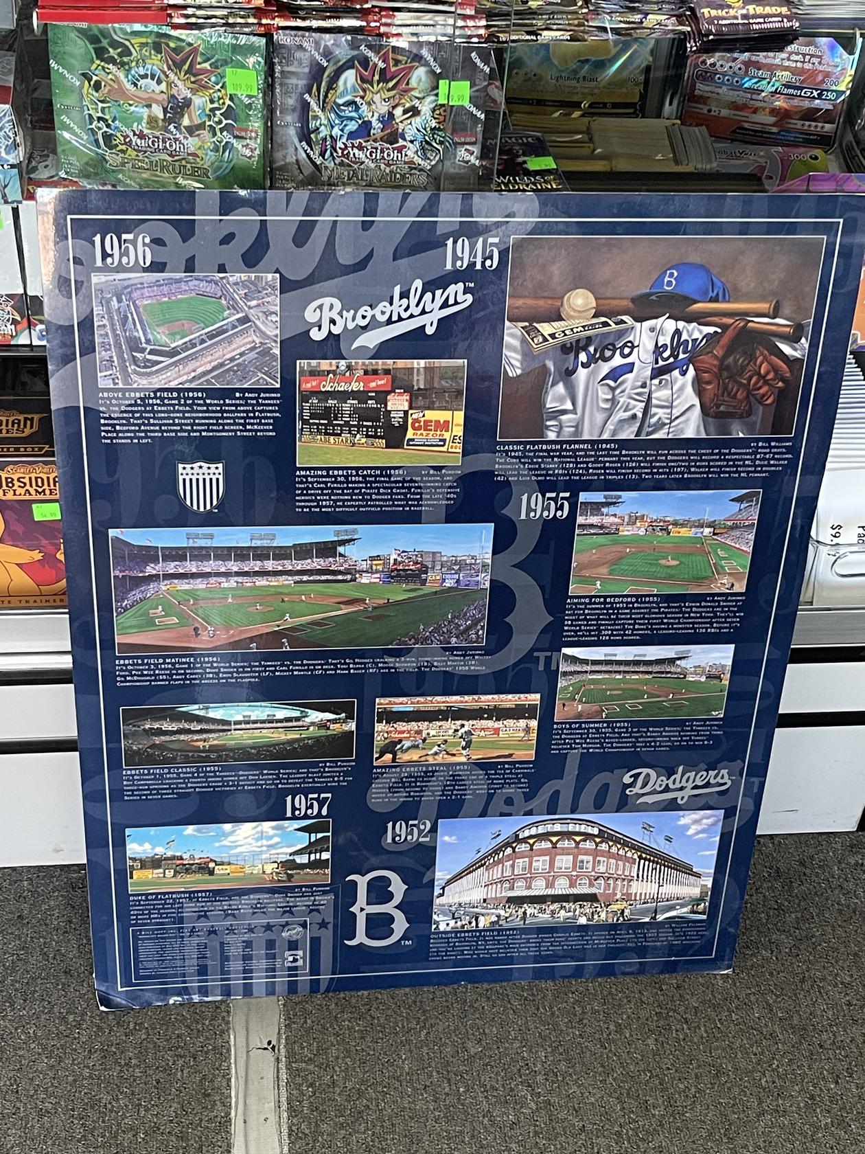 Brooklyn Dodgers 1945, 1952, 1955, 1956, 1957 Foam Core Board | BoxSeat Collectibles