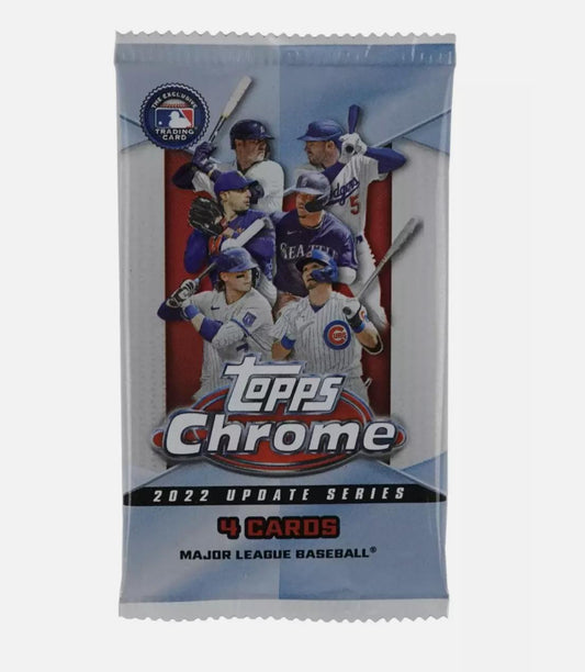 2022 Topps Chrome Hobby Update Series Hobby PACK (4 cards)