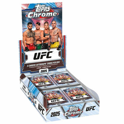 New 2025 Topps Chrome UFC MMA Hobby Box Trading Cards Guarantees 2 Autograph