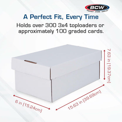 BCW 1ct Graded Shoe Box - Card Storage Holds 300 Toploaders & 100 Graded Cards