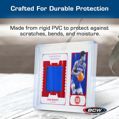 BCW Thick Card Topload Holder | Holds Relic, Patch, and Jersey Cards | Protective Card Sleeves for Collectibles and Trading Cards | Protective Rigid Plastic Display Card Holder (168 pt. / 4.25 MM)