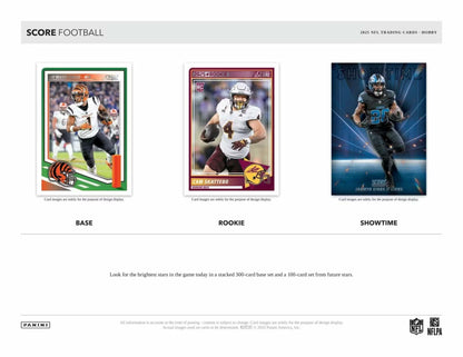 2025 Panini Score Football Hobby Trading Card Box (Four Autographs Per Hobby Box)