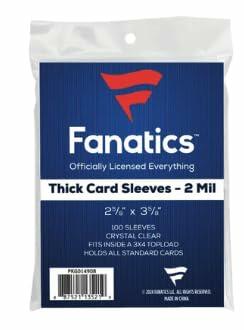 Fanatics Card Sleeves for Thick Cards - 2 3/4" x 3 13/16"
