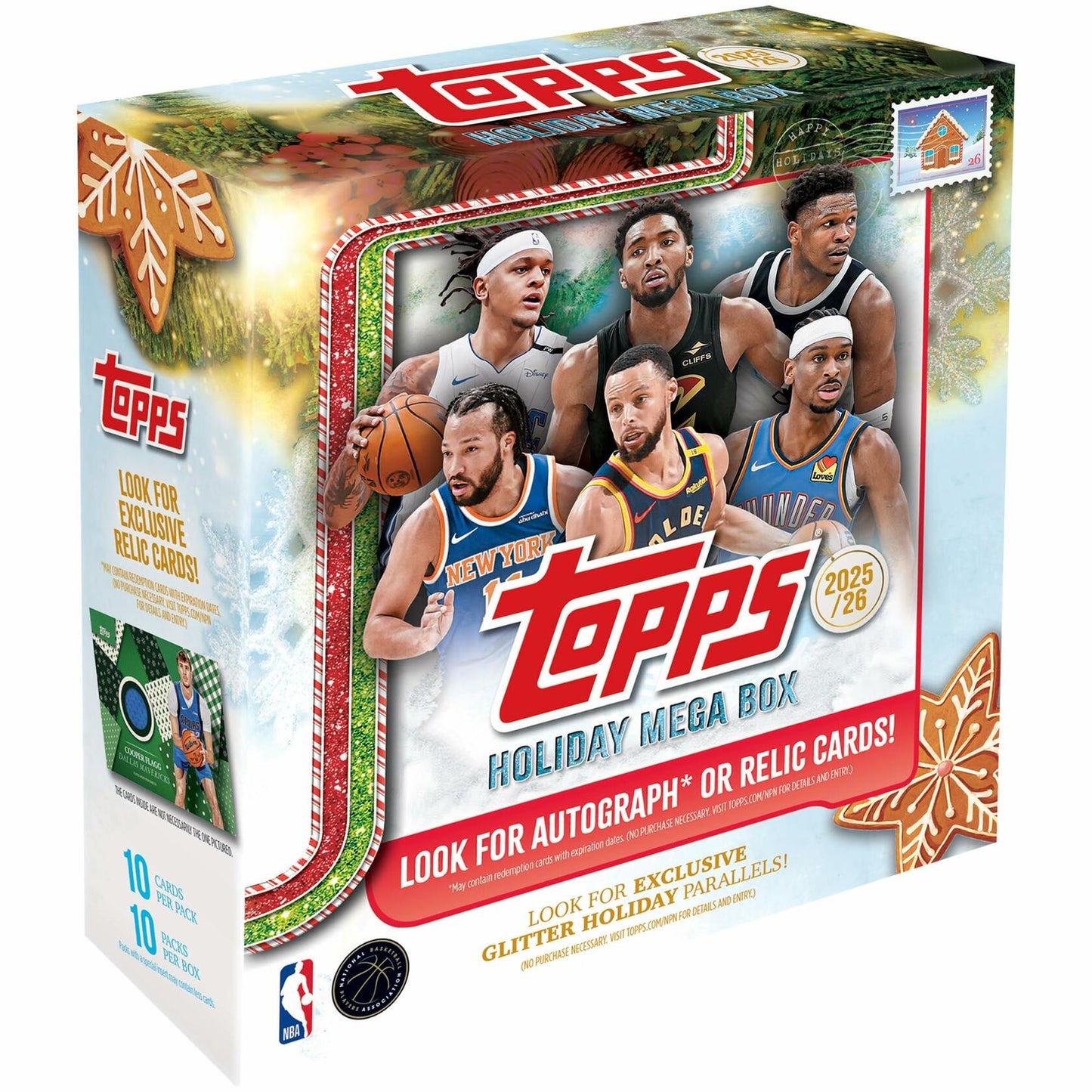 2025 Topps Holiday Basketball - Factory Sealed - Mega Box