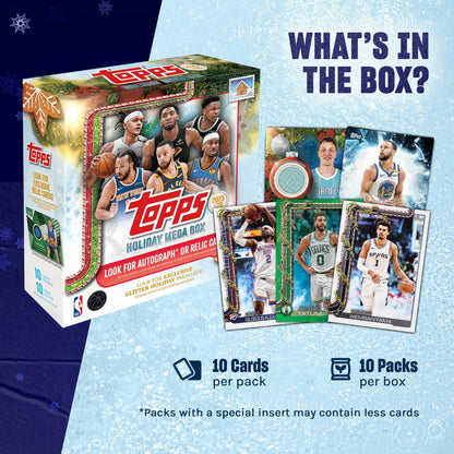 2025 Topps Holiday Basketball - Factory Sealed - Mega Box