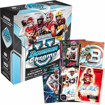 2025 Bowman University Chrome Football - Factory Sealed - Mega Box