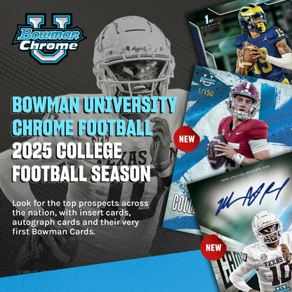 2025 Bowman University Chrome Football - Factory Sealed - Mega Box