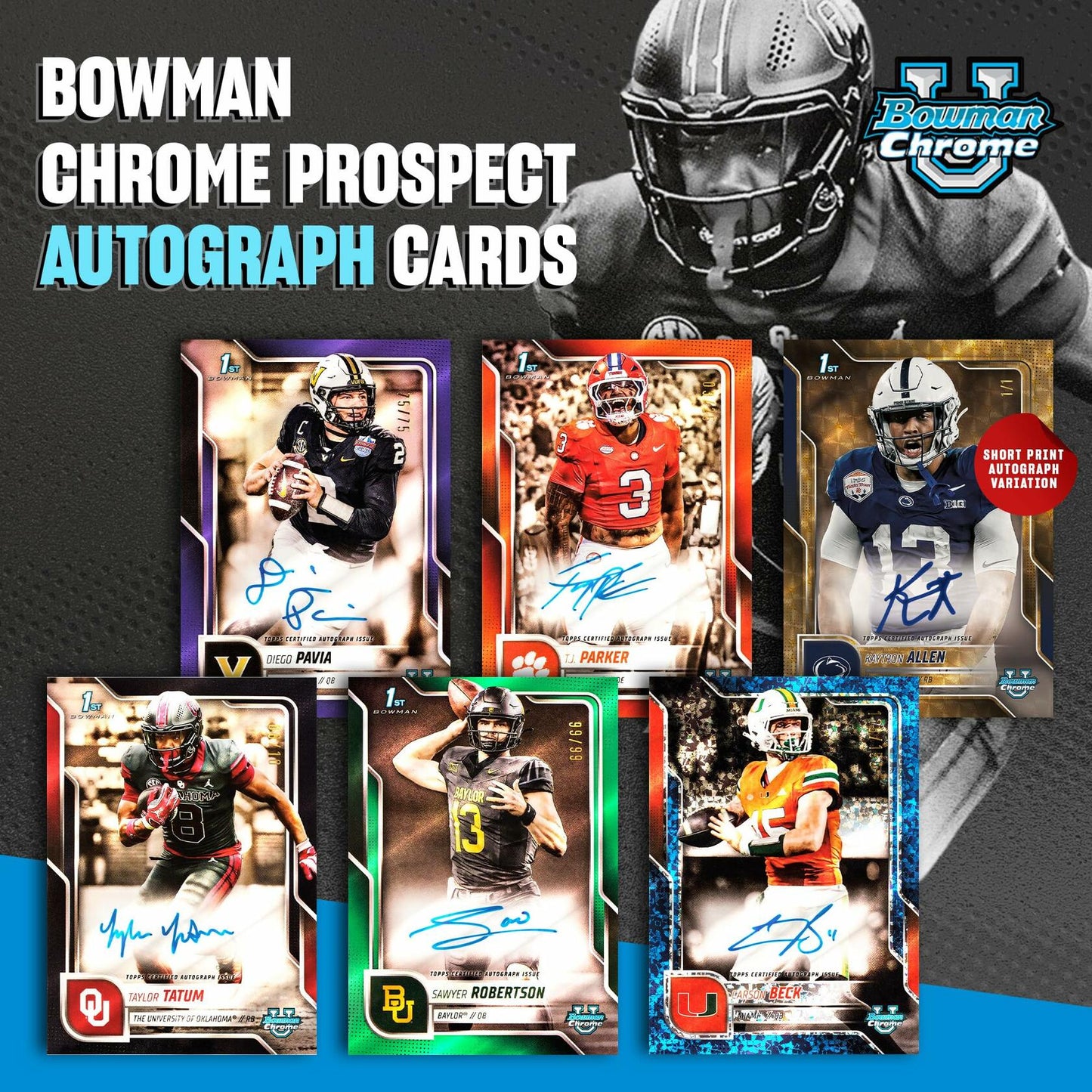 2025 Bowman University Chrome Football - Factory Sealed - Mega Box