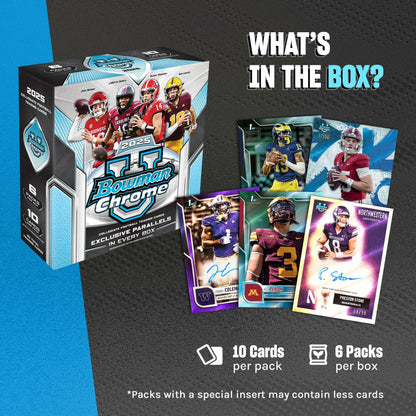 2025 Bowman University Chrome Football - Factory Sealed - Mega Box