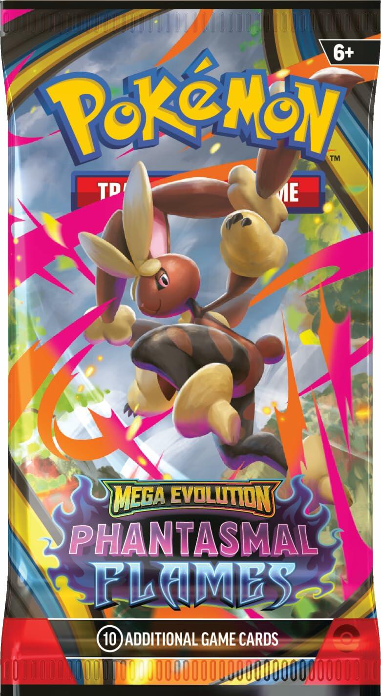 Pokémon TCG: Mega Evolution - Phantasmal Flames Booster Pack (10 Cards)