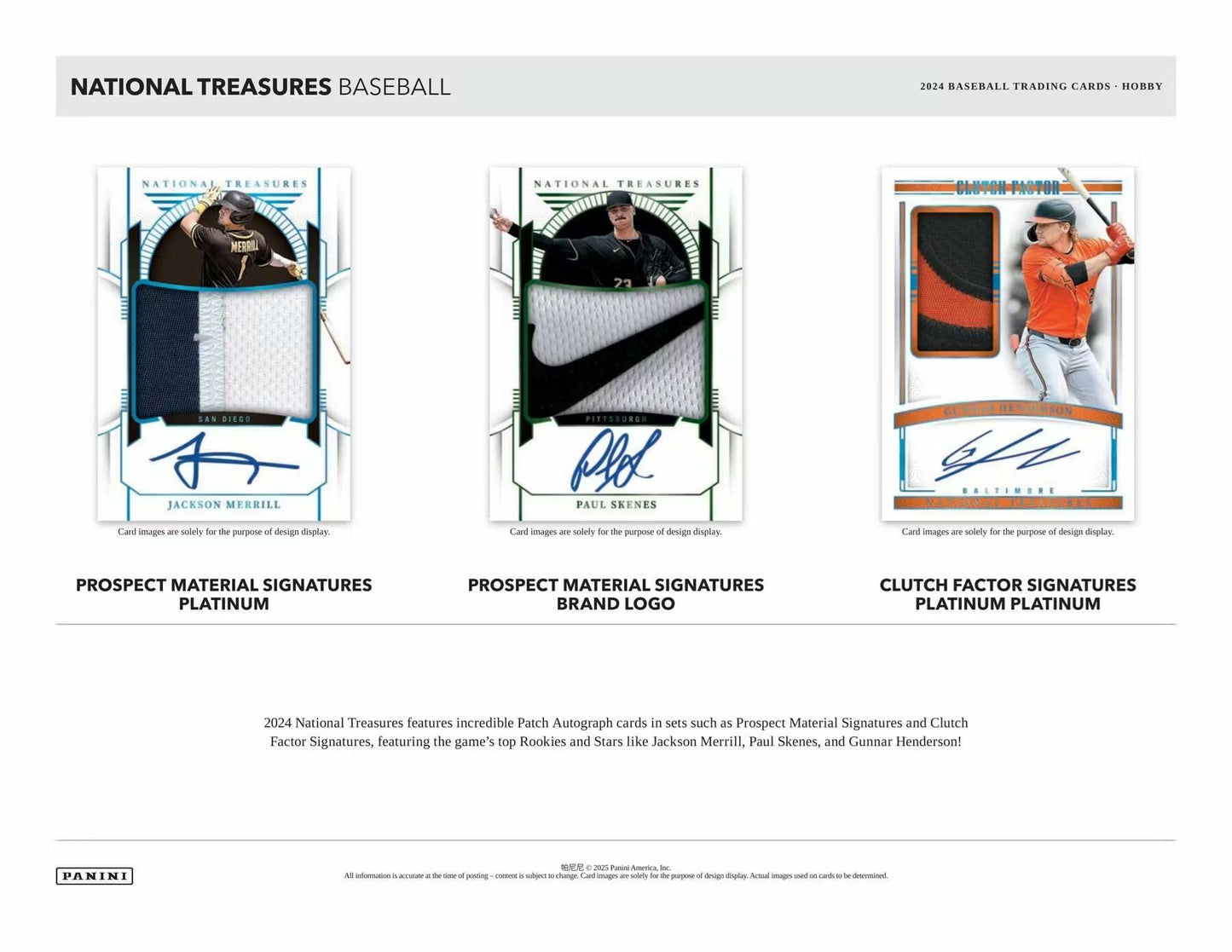 2024 Panini National Treasures Baseball Hobby Trading Card Box (Eight Autographs or Memorabilia Cards Per Box!