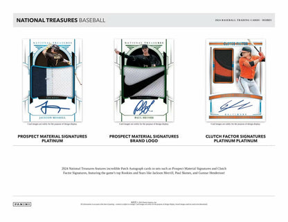 2024 Panini National Treasures Baseball Hobby Trading Card Box (Eight Autographs or Memorabilia Cards Per Box!