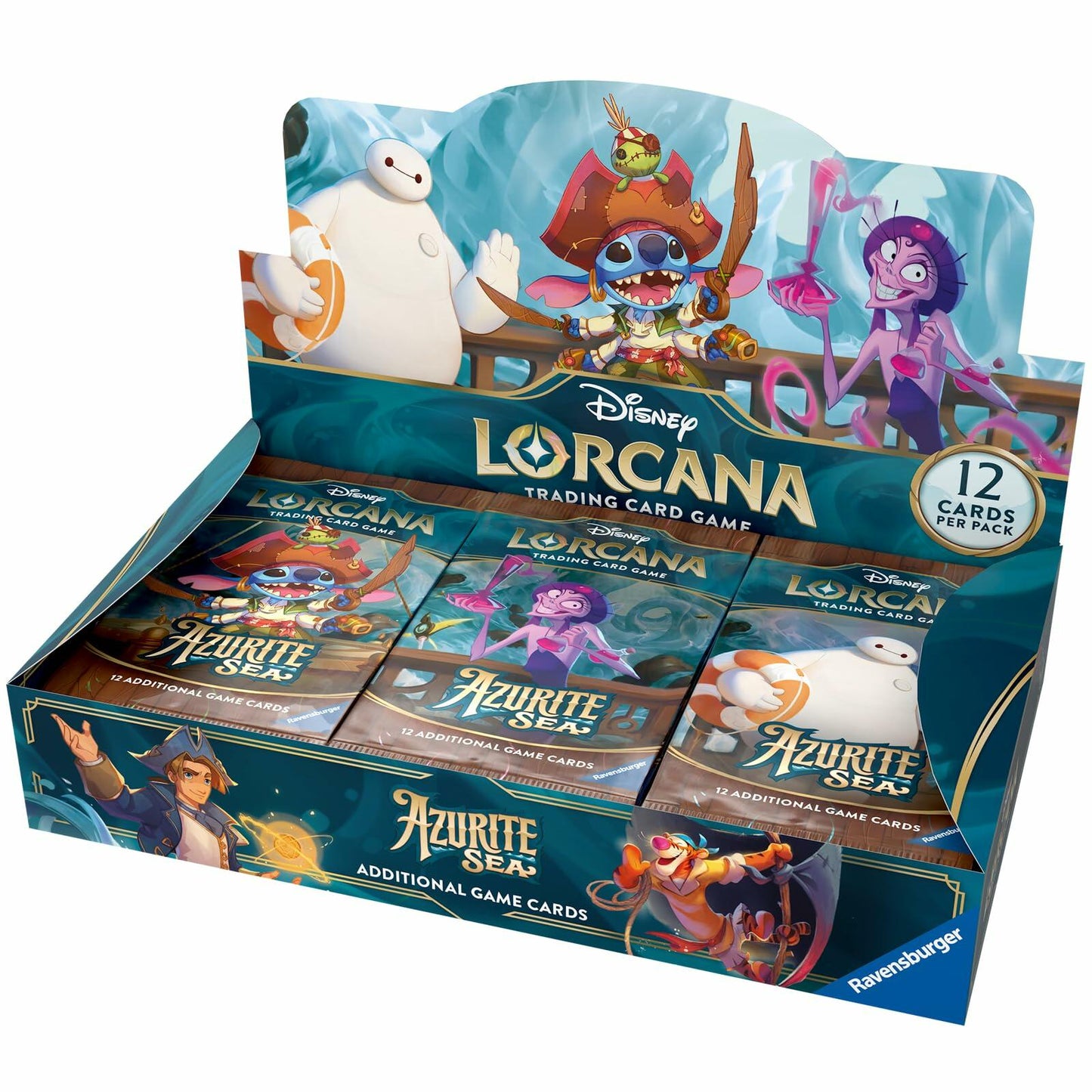 Ravensburger Disney Lorcana TCG: Azurite Sea Assorted Single Booster Pack (12 Cards) | Collectible Trading Cards | Ideal for Disney Fans & TCG Players | Suitable for Ages 8+