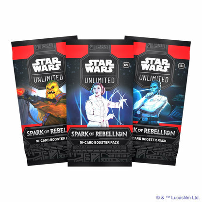 Star Wars: Unlimited TCG Spark of Rebellion Booster Pack - Fast-Paced Trading Card Game for Kids and Adults, Ages 12+, 2+ Players, 20 Minute Playtime, Made by Fantasy Flight Games