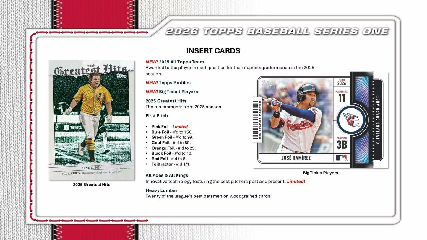 MLB 2026 TOPPS Series 1 Baseball MEGA Box